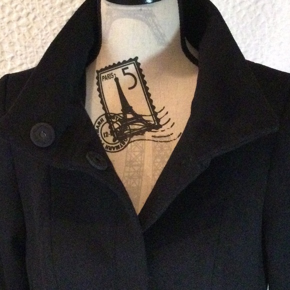 T Tahari wool coat - black and leopard - Picture 7 of 12